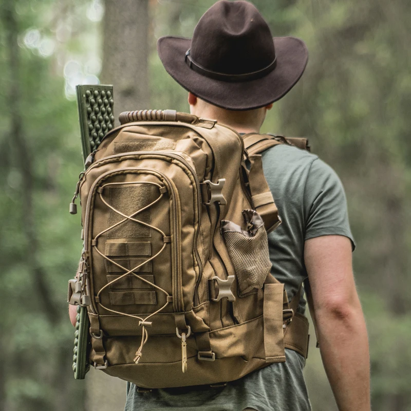 65L Tactical Backpack Large Capacity Nylon Softback - LQARMY 3 65L Tactical Backpack Large Capacity Nylon Softback - LQARMY - view 3
