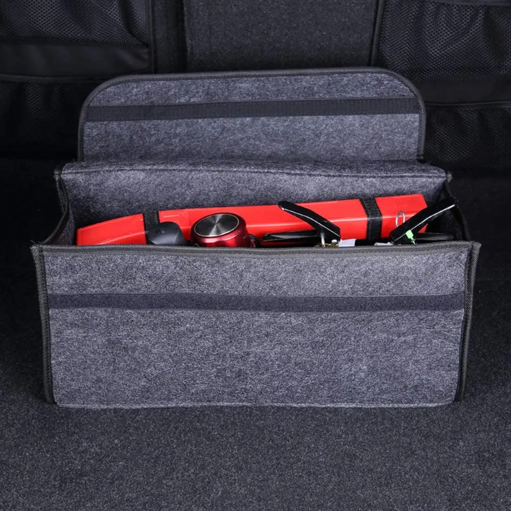 Collapsible Felt Cargo Box with Hook and Loop Grip Strips 6 Collapsible Felt Cargo Box with Hook and Loop Grip Strips - view 6