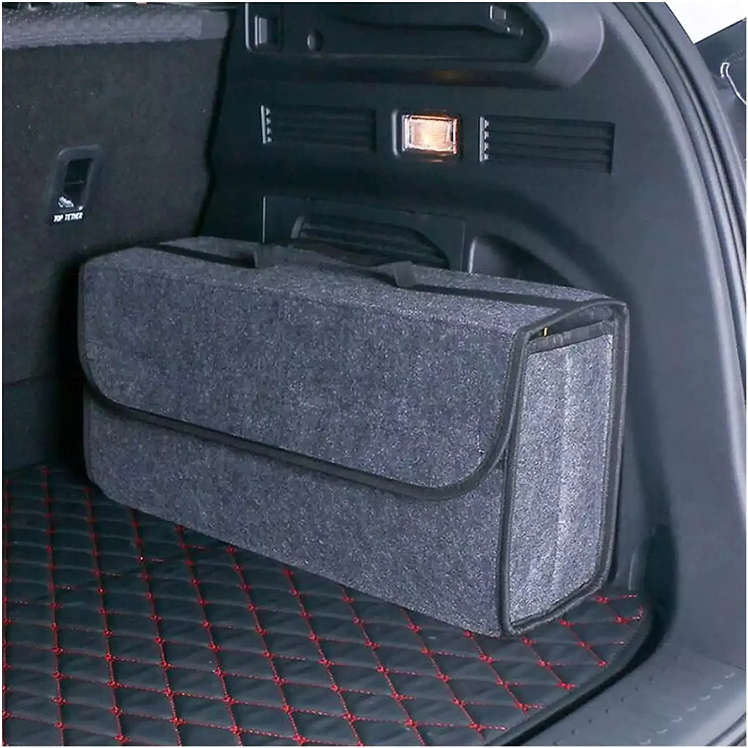 Collapsible Felt Cargo Box with Hook and Loop Grip Strips 8 Collapsible Felt Cargo Box with Hook and Loop Grip Strips - view 8