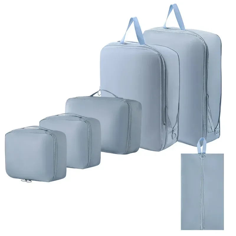 6 Piece Packing Cubes Set with Handbag, Compressible Polyester 10 6 Piece Packing Cubes Set with Handbag, Compressible Polyester - view 10