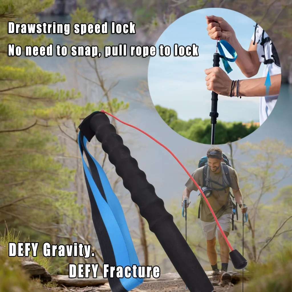 7075 Aluminum Trekking Poles Folding Quick Lock 120cm 5 7075 Aluminum Trekking Poles Folding Quick Lock 120cm - view 5