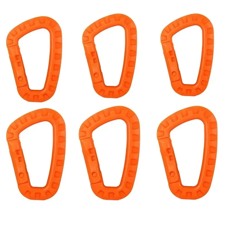 Plastic Tactical Carabiner 6 Pack 8.5cm D-Shape Backpack Buckle 10 Plastic Tactical Carabiner 6 Pack 8.5cm D-Shape Backpack Buckle - view 10