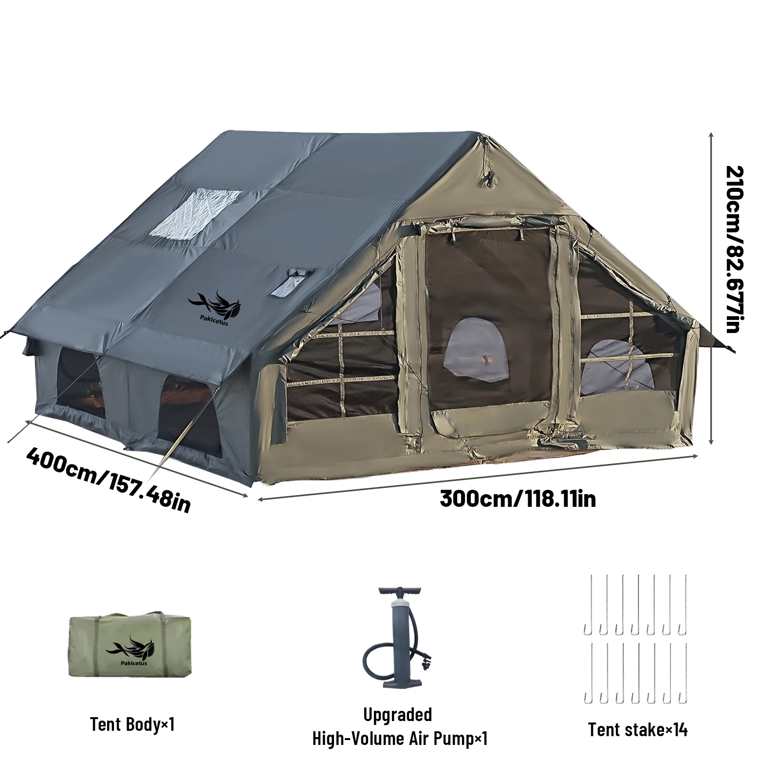 Inflatable Camping Tent with Skylight and Air Pump for 4-6 People 7 Inflatable Camping Tent with Skylight and Air Pump for 4-6 People - view 7