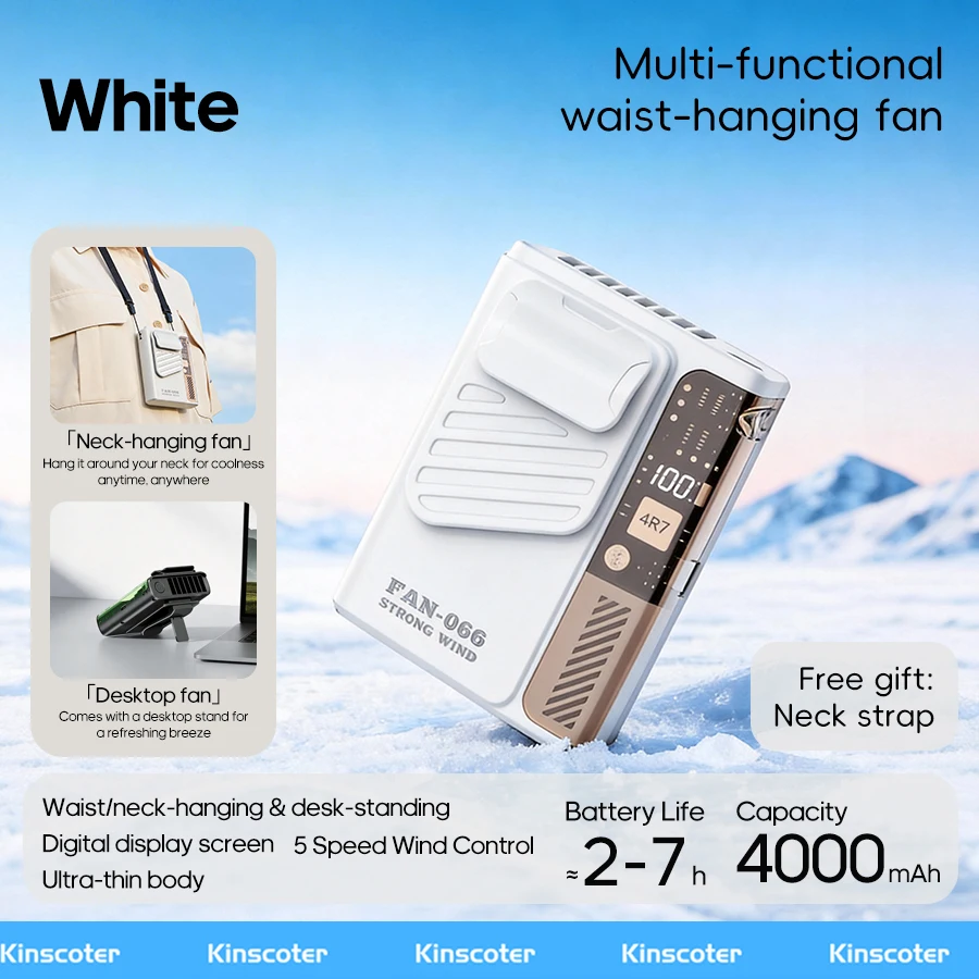 Hanging Waist Fan 4000mAh USB Rechargeable Bladeless Mini Fan 10 Hanging Waist Fan 4000mAh USB Rechargeable Bladeless Mini Fan - view 10