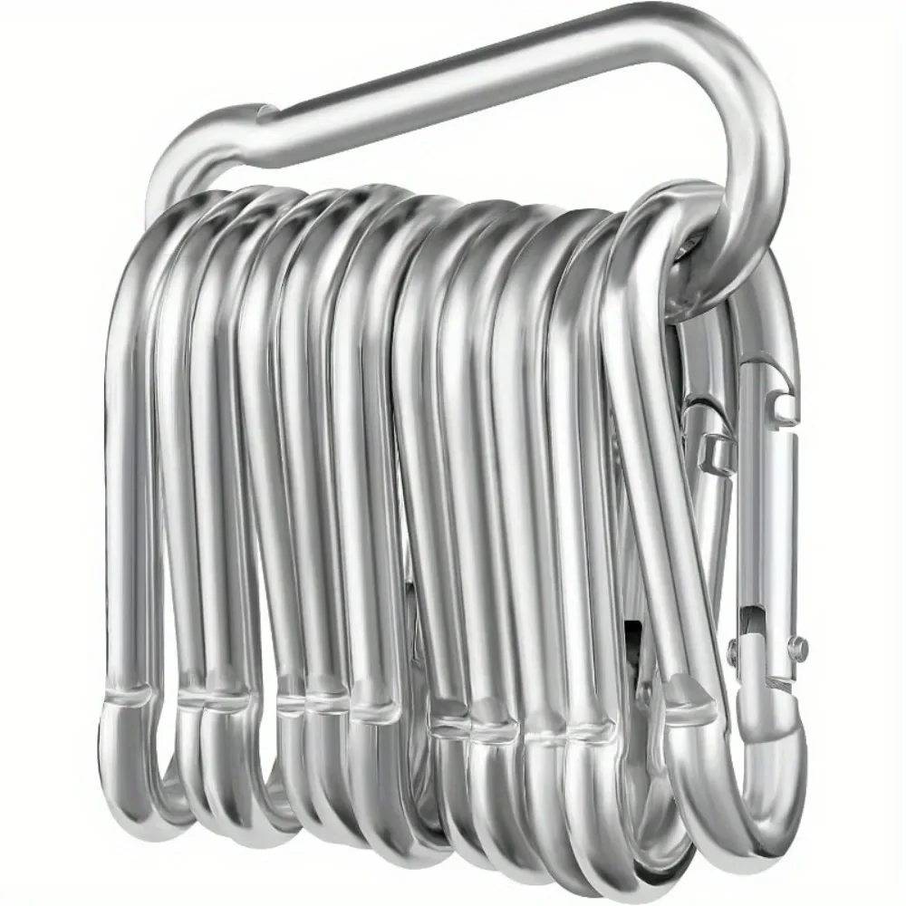 Stainless Steel Carabiner Set 12 Pack 6x60mm with 180kg Rating 5 Stainless Steel Carabiner Set 12 Pack 6x60mm with 180kg Rating - view 5