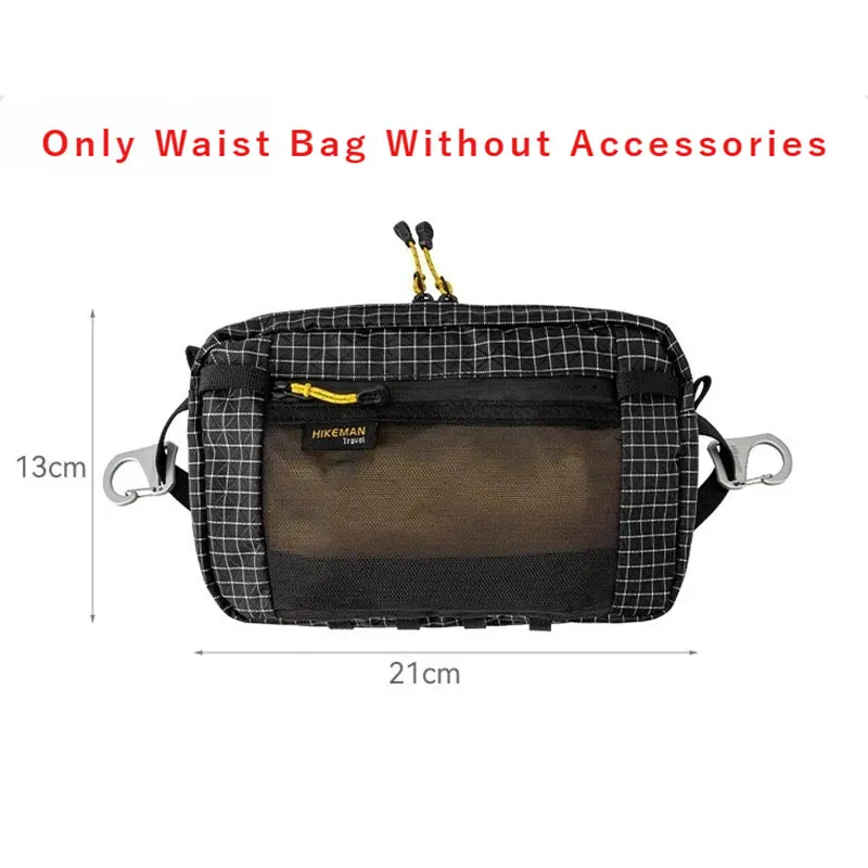Ultralight Hiking Waist Pack 1L Waterproof Nylon Multi Pocket 6 Ultralight Hiking Waist Pack 1L Waterproof Nylon Multi Pocket - view 6
