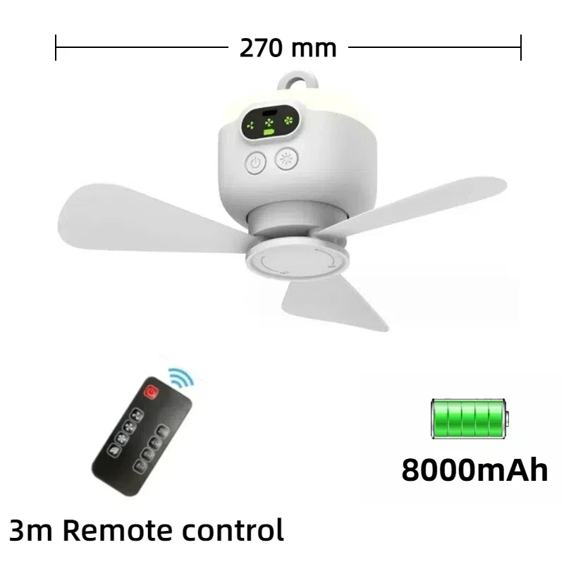 USB Ceiling Fan with Remote, Light and Rechargeable Battery 8 USB Ceiling Fan with Remote, Light and Rechargeable Battery - view 8