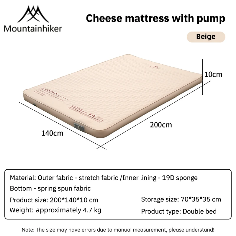 Inflatable Sponge Mattress 10 cm Thick, Single or Double Size 10 Inflatable Sponge Mattress 10 cm Thick, Single or Double Size - view 10