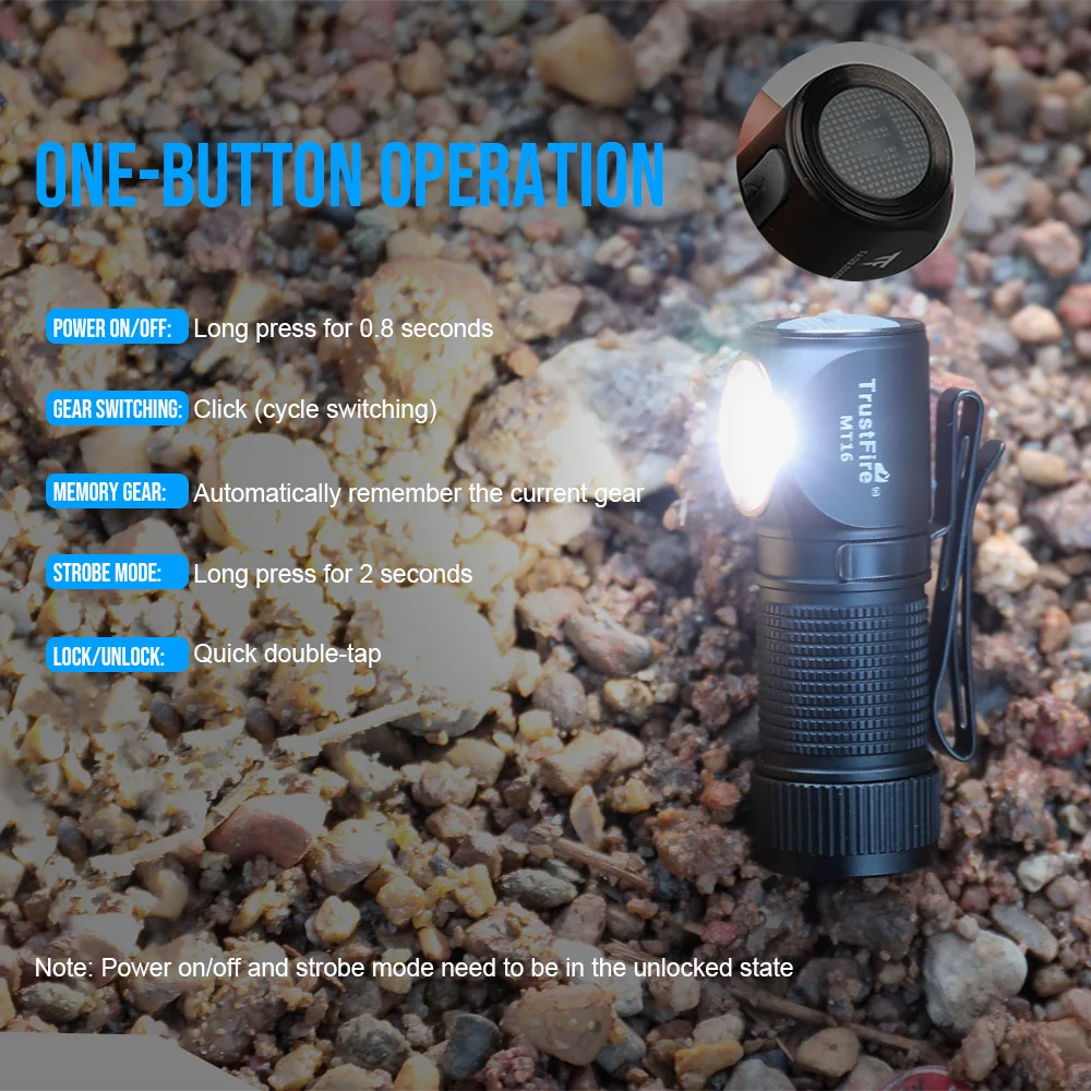 Compact Metal Headlamp Flashlight 1050 Lumen - TrustFire MT16 5 Compact Metal Headlamp Flashlight 1050 Lumen - TrustFire MT16 - view 5
