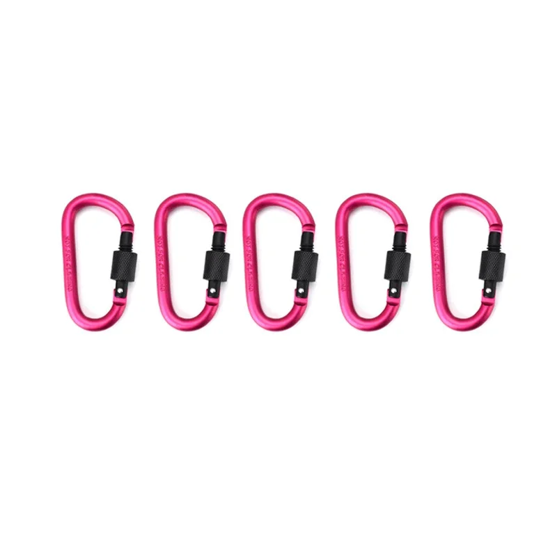 D Ring Keychain Clips Aluminum Carabiner Hooks 5 or 10 Pack 12 D Ring Keychain Clips Aluminum Carabiner Hooks 5 or 10 Pack - view 12