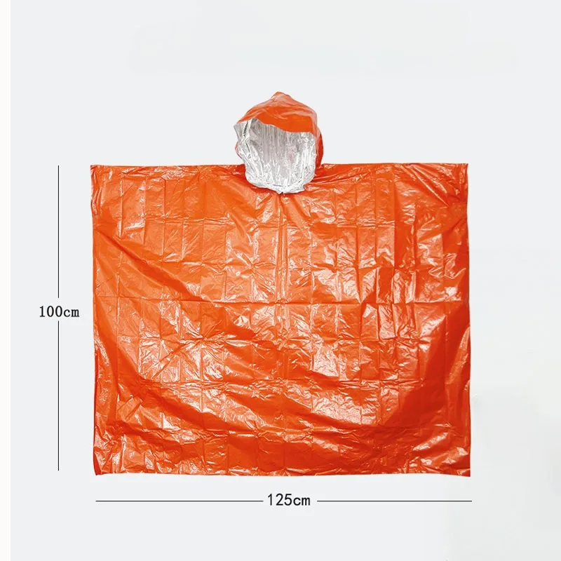 Emergency Insulation Poncho with Whistle and Drawstring Bag 6 Emergency Insulation Poncho with Whistle and Drawstring Bag - view 6