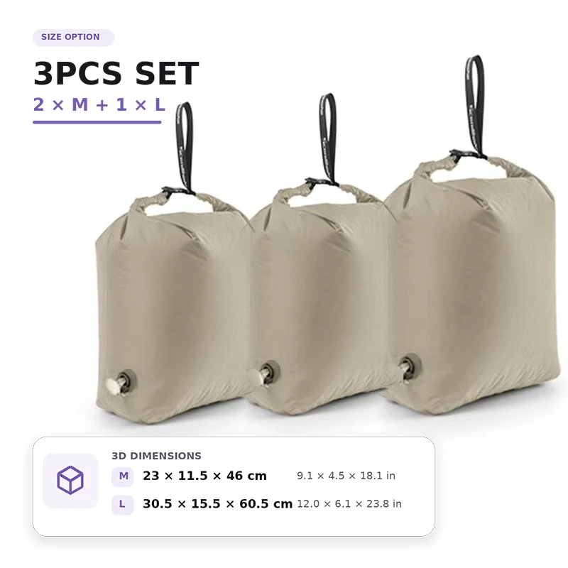 Roll Top Compression Cube with One-Way Valve, Nylon 9 Roll Top Compression Cube with One-Way Valve, Nylon - view 9