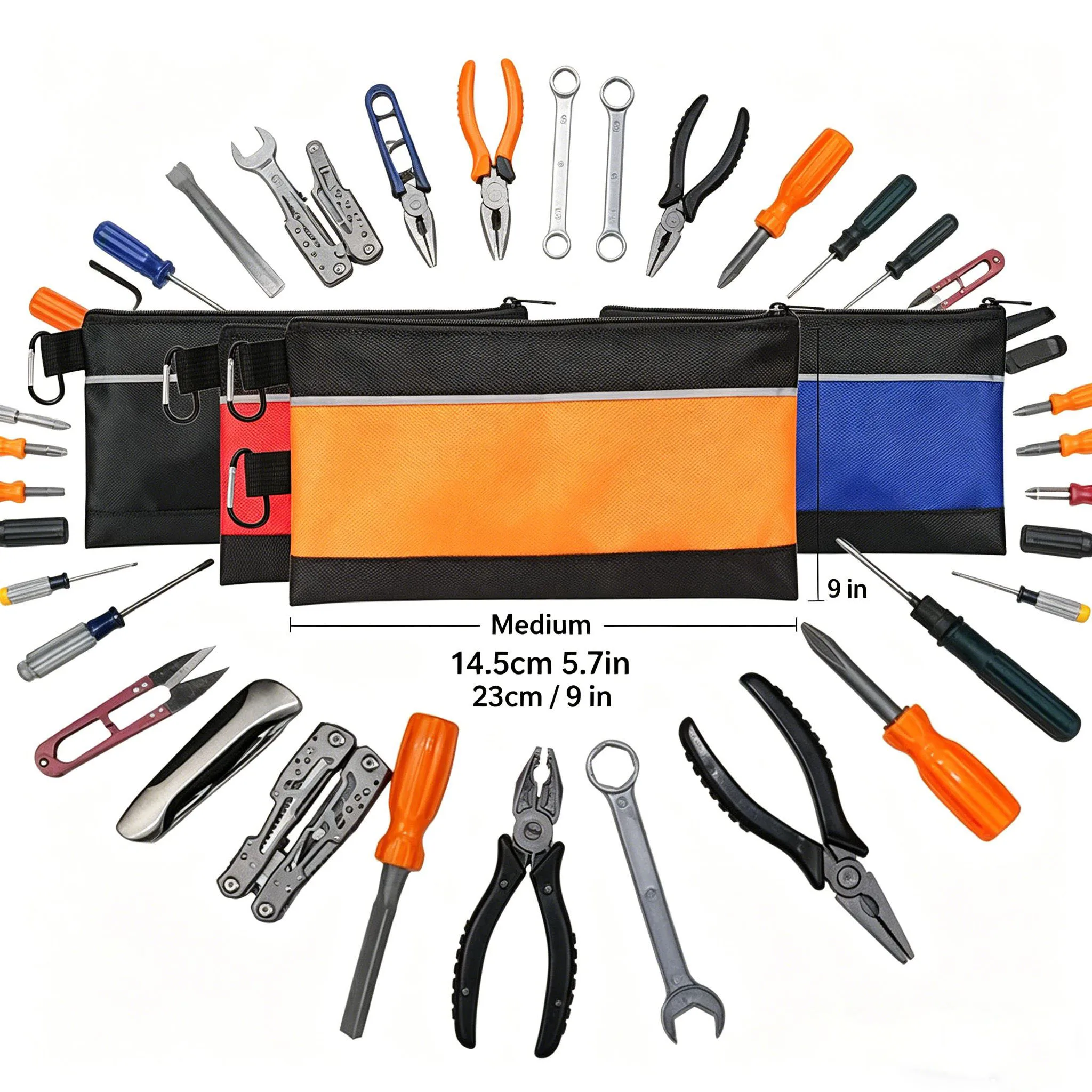 Oxford Hardware Tool Bags, Set of 3 with Zipper Closure 6 Oxford Hardware Tool Bags, Set of 3 with Zipper Closure - view 6