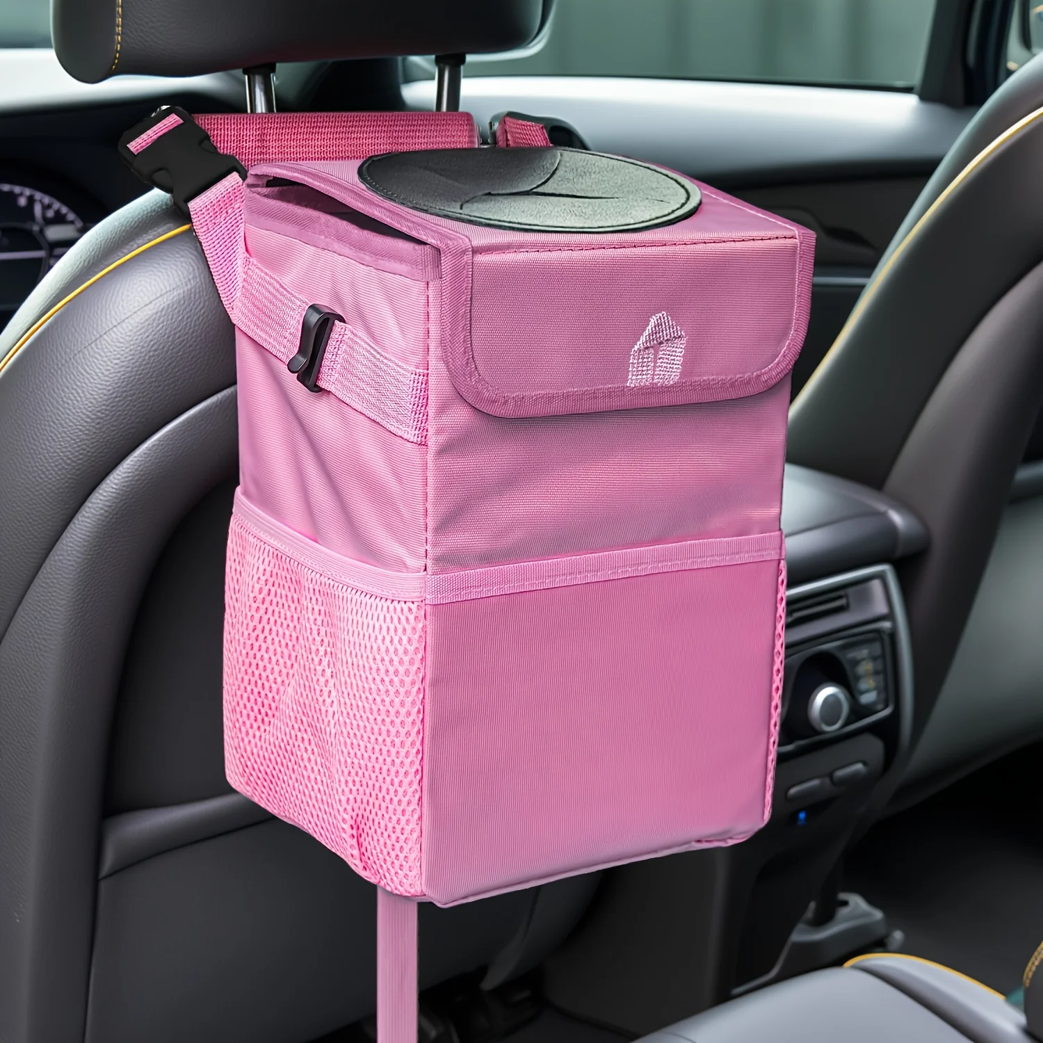 Lidded Car Trash Can 3 in 1 Leakproof Storage Bag for Cars 9 Lidded Car Trash Can 3 in 1 Leakproof Storage Bag for Cars - view 9