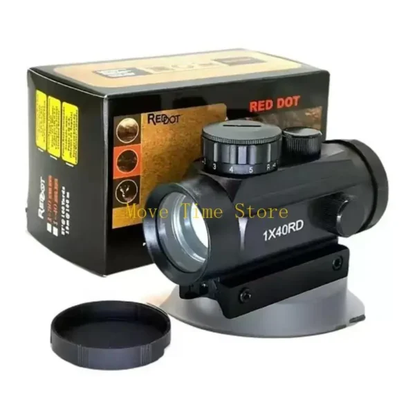 Crosshair reticle monocular with compact black plastic body and front objective lens