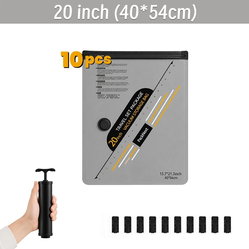 Hand Pump Vacuum Bags Set with Triple Seal Anti Backflow Valve 12 Hand Pump Vacuum Bags Set with Triple Seal Anti Backflow Valve - view 12