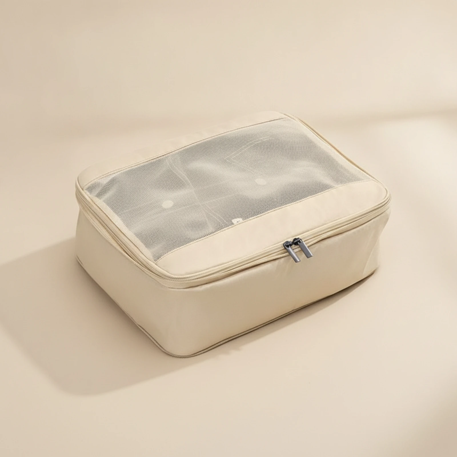 PP Compression Packing Cube with Mesh Panel and Zipper 2 PP Compression Packing Cube with Mesh Panel and Zipper - view 2