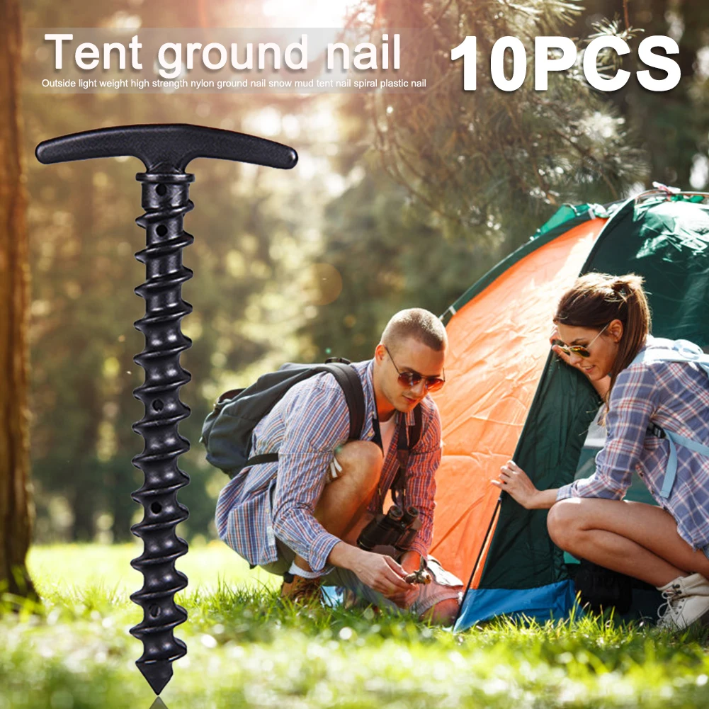 Plastic Screw Tent Pegs Ground Anchor Stakes for Canopy Tents 2 Plastic Screw Tent Pegs Ground Anchor Stakes for Canopy Tents - view 2