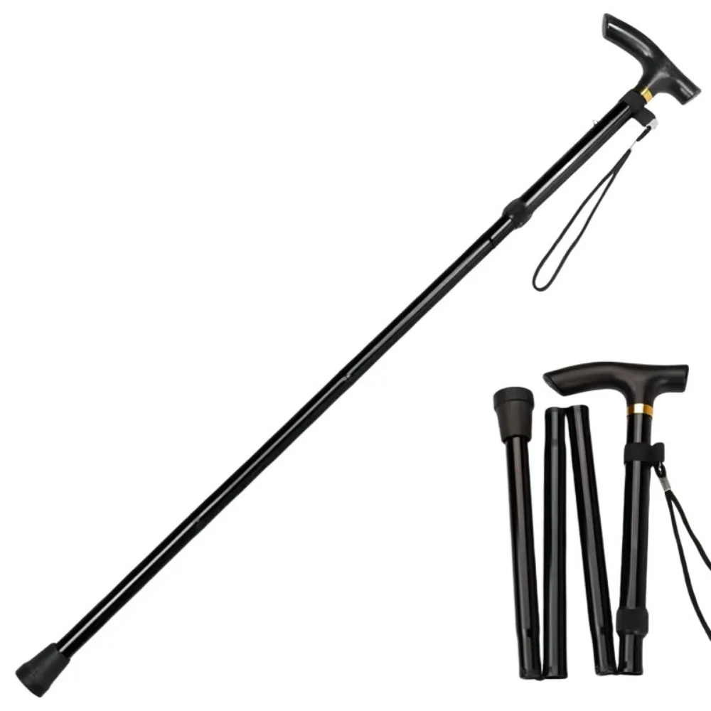 Foldable Aluminum Hiking Stick with T Handle and Wrist Strap 2 Foldable Aluminum Hiking Stick with T Handle and Wrist Strap - view 2