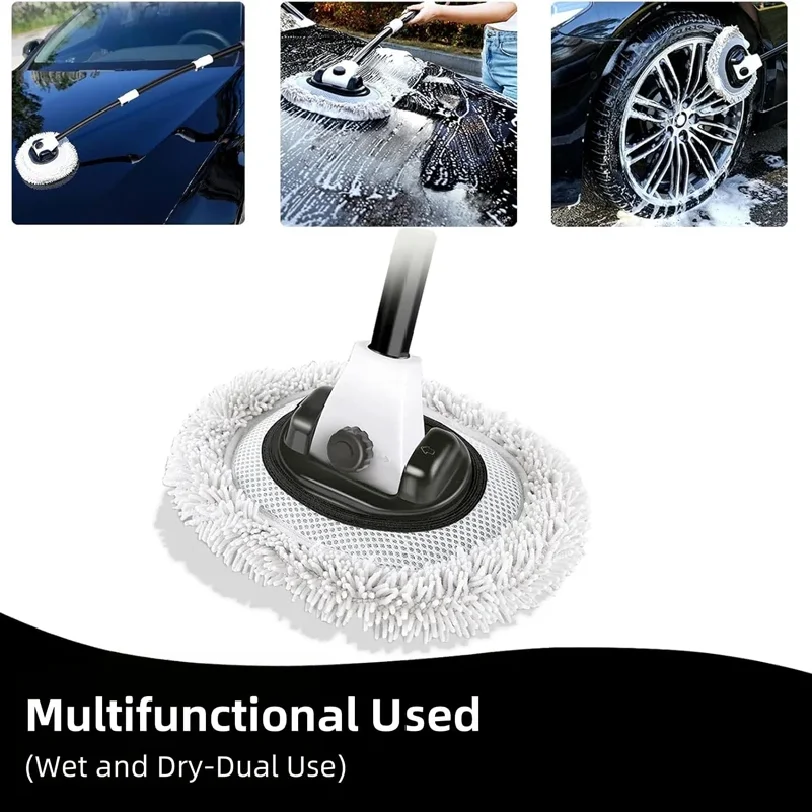 Telescoping Car Wash Mop with Chenille Head 59 to 110 cm Pole 6 Telescoping Car Wash Mop with Chenille Head 59 to 110 cm Pole - view 6