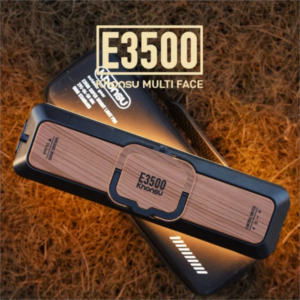 Campsite main light with 20000mAh capacity standing on a table at an outdoor camping site