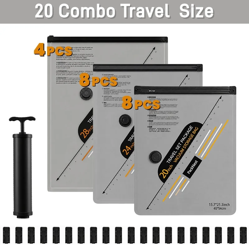 Hand Pump Vacuum Bags Set with Triple Seal Anti Backflow Valve 13 Hand Pump Vacuum Bags Set with Triple Seal Anti Backflow Valve - view 13