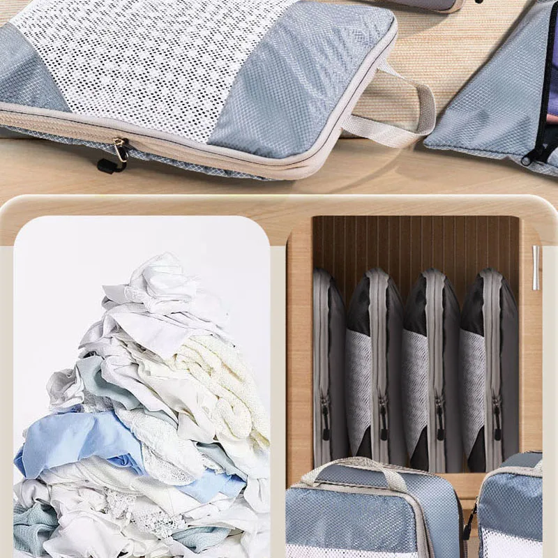 Thickened Travel Packing Bags, 4 Piece Nylon Clothes and Shoe Set 6 Thickened Travel Packing Bags, 4 Piece Nylon Clothes and Shoe Set - view 6
