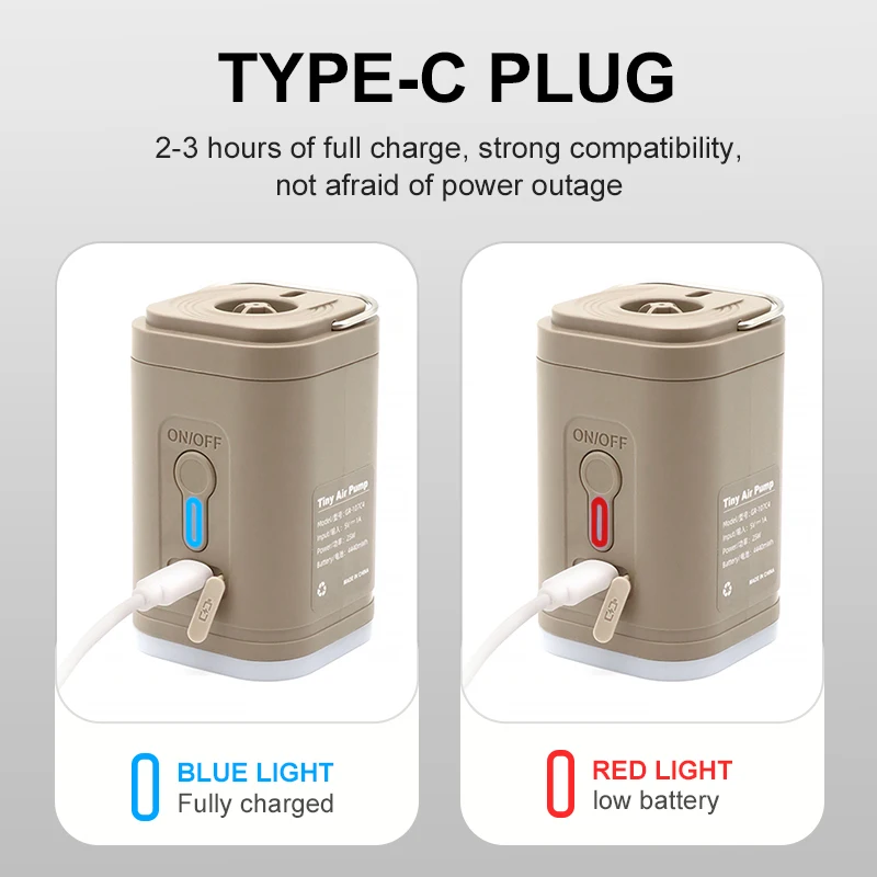 Mini Inflator with Light 3 in 1 Inflate Deflate with Travel Lock 3 Mini Inflator with Light 3 in 1 Inflate Deflate with Travel Lock - view 3