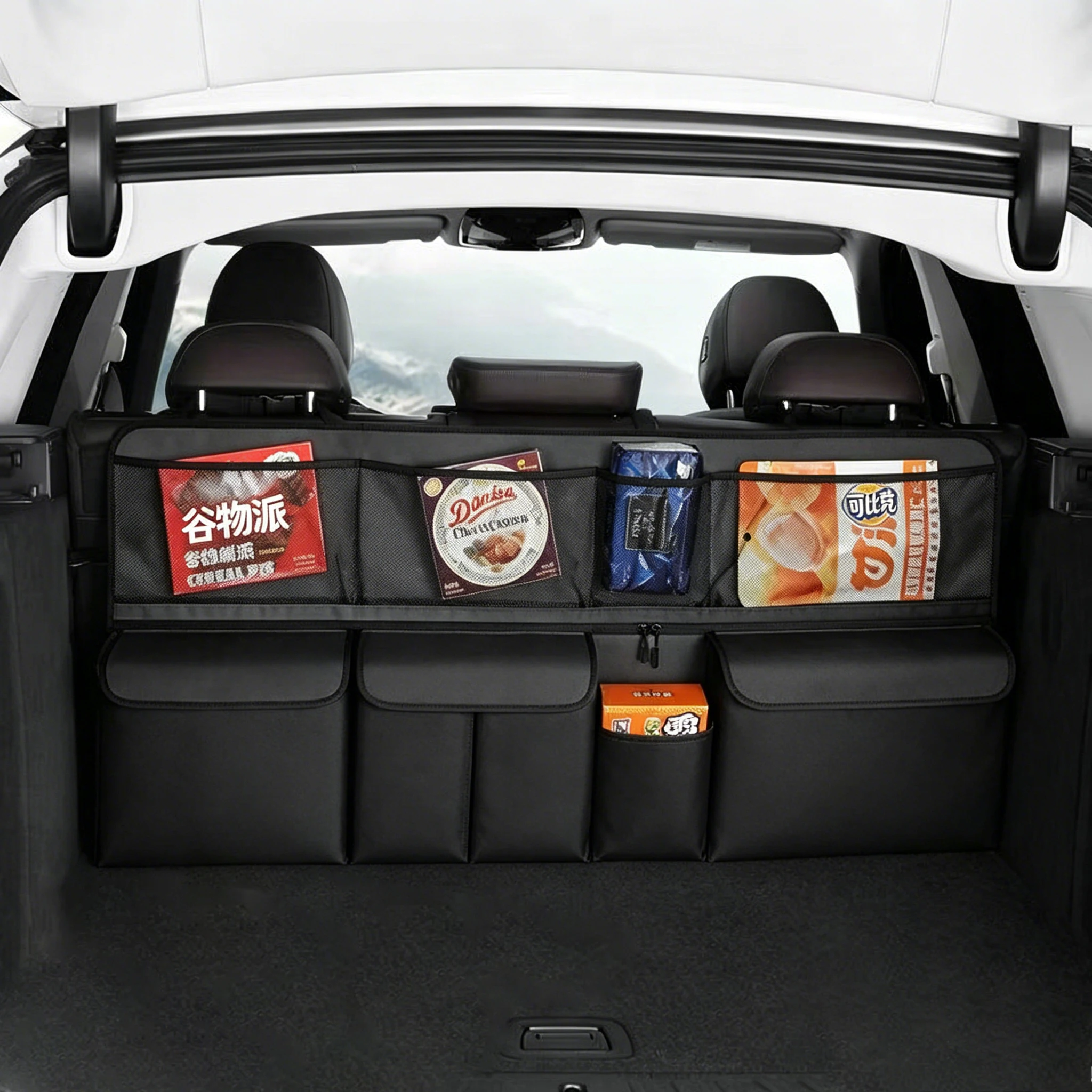 Multi Pocket Trunk Organizer Hanging Backseat Bag Oxford Vexverm 2 Multi Pocket Trunk Organizer Hanging Backseat Bag Oxford Vexverm - view 2