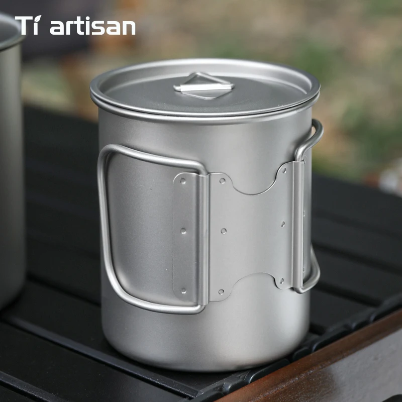 Folding Handle Titanium Mug for Camping, 200ml to 750ml 6 Folding Handle Titanium Mug for Camping, 200ml to 750ml - view 6