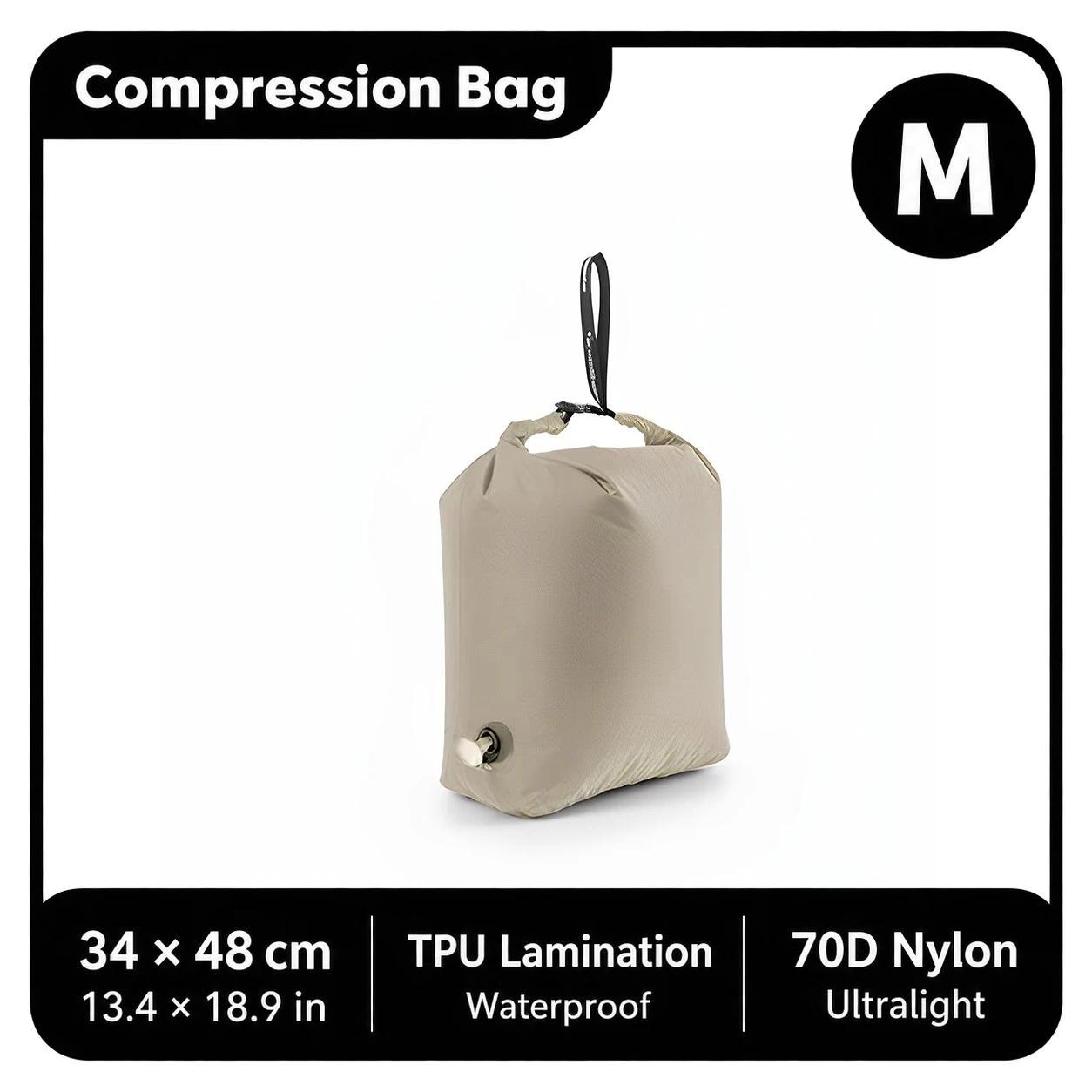 Roll Top Compression Bag with One-Way Valve, TPU Laminated Nylon 10 Roll Top Compression Bag with One-Way Valve, TPU Laminated Nylon - view 10