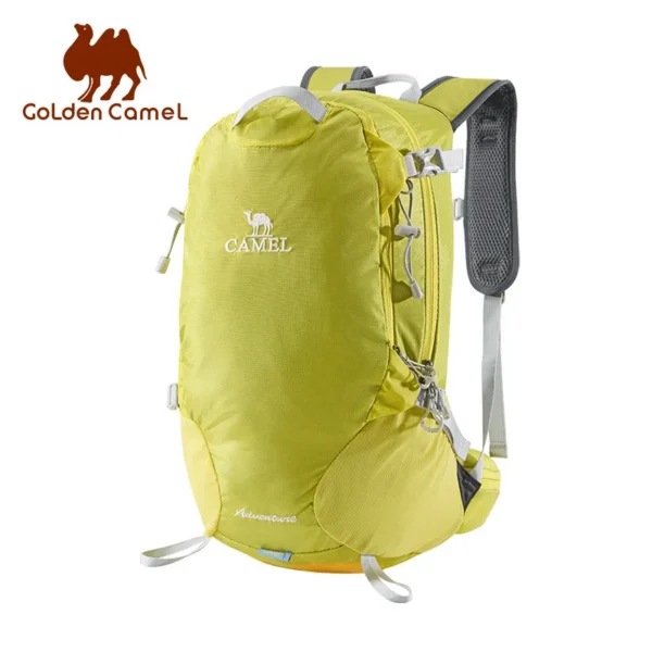 Waterproof mountaineering backpack in lake blue polyester with rain cover