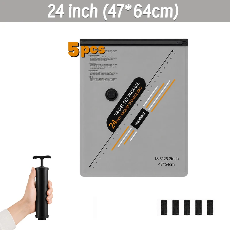 Hand Pump Vacuum Bags Set with Triple Seal Anti Backflow Valve 10 Hand Pump Vacuum Bags Set with Triple Seal Anti Backflow Valve - view 10
