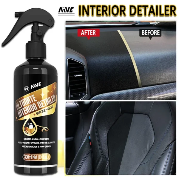Car plastic restorer being wiped onto a faded dashboard to restore its shine