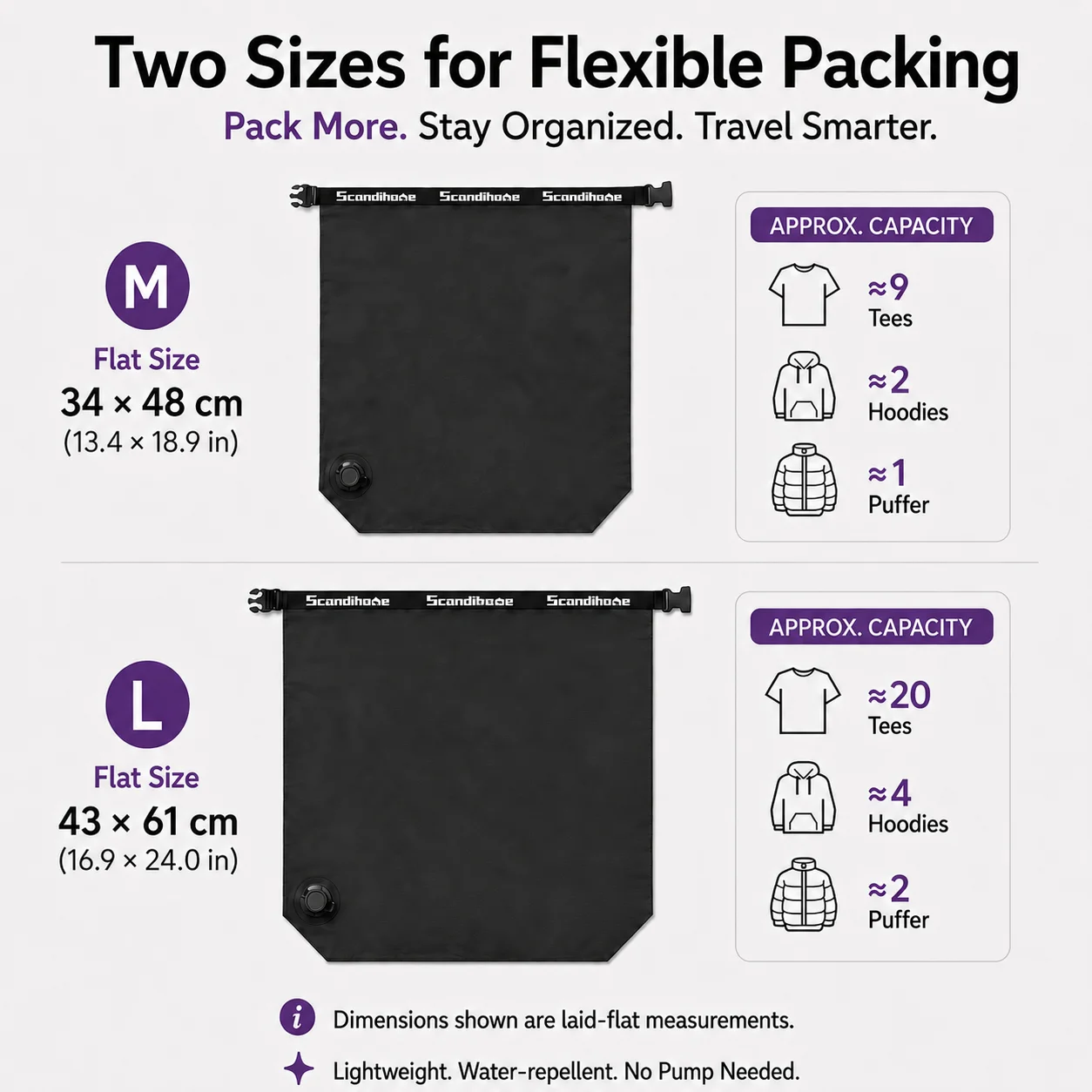 Roll Top Compression Bag with One-Way Valve, TPU Laminated Nylon 5 Roll Top Compression Bag with One-Way Valve, TPU Laminated Nylon - view 5