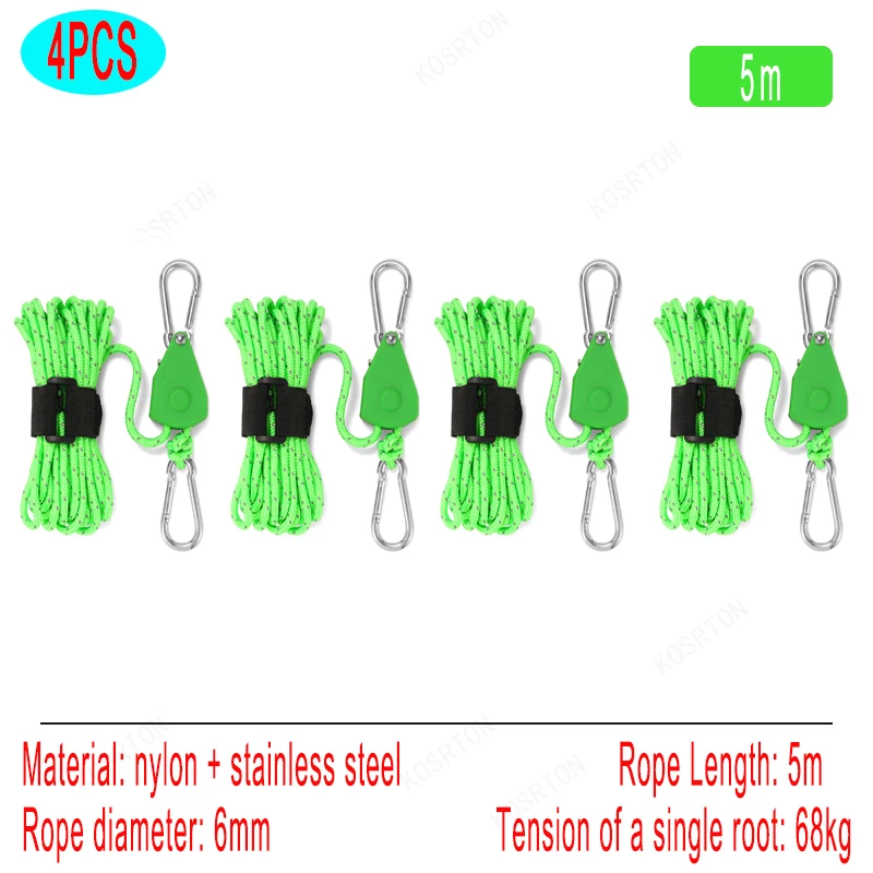 Reflective Tent Guyline with Pulley Tensioner, 4 m or 5 m 18 Reflective Tent Guyline with Pulley Tensioner, 4 m or 5 m - view 18