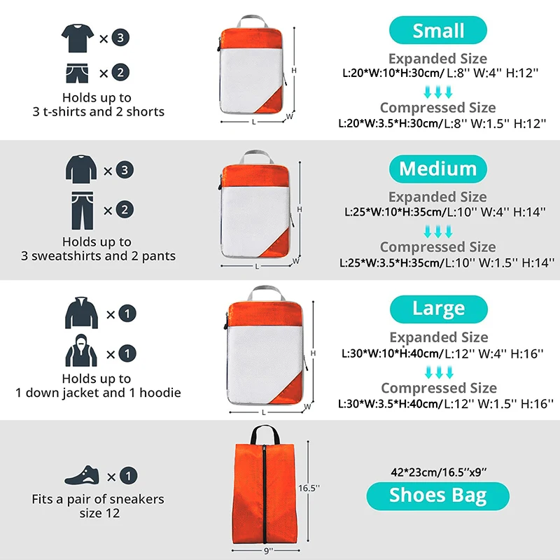 Thickened Travel Packing Bags, 4 Piece Nylon Clothes and Shoe Set 3 Thickened Travel Packing Bags, 4 Piece Nylon Clothes and Shoe Set - view 3