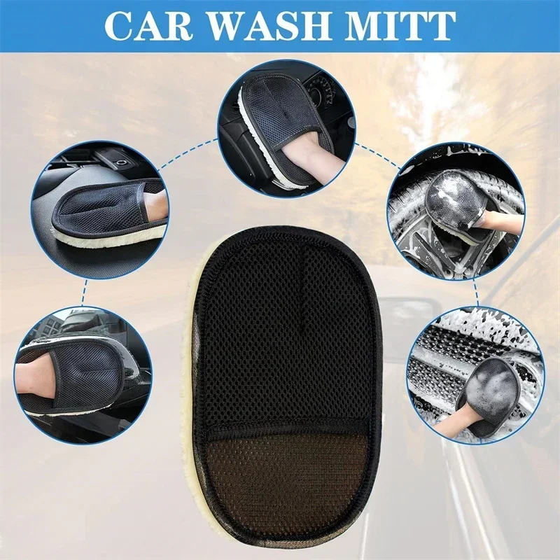 Microfiber Car Wash Mitt Soft Fleece Glove in 1 to 10 Packs 5 Microfiber Car Wash Mitt Soft Fleece Glove in 1 to 10 Packs - view 5