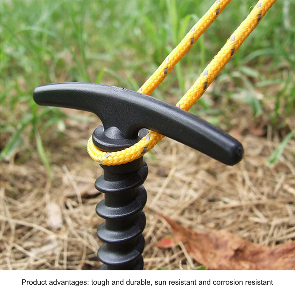 Plastic Screw Tent Pegs Ground Anchor Stakes for Canopy Tents 3 Plastic Screw Tent Pegs Ground Anchor Stakes for Canopy Tents - view 3