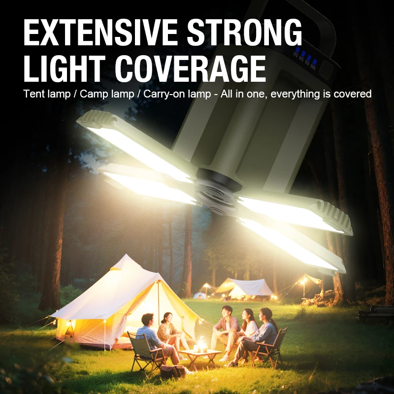 Tri Color Camping Light with Fold Out Panels and Power Bank 3 Tri Color Camping Light with Fold Out Panels and Power Bank - view 3