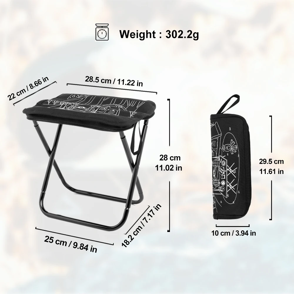 Lightweight Camping Stool, Portable Folding 900D Oxford Cloth 4 Lightweight Camping Stool, Portable Folding 900D Oxford Cloth - view 4