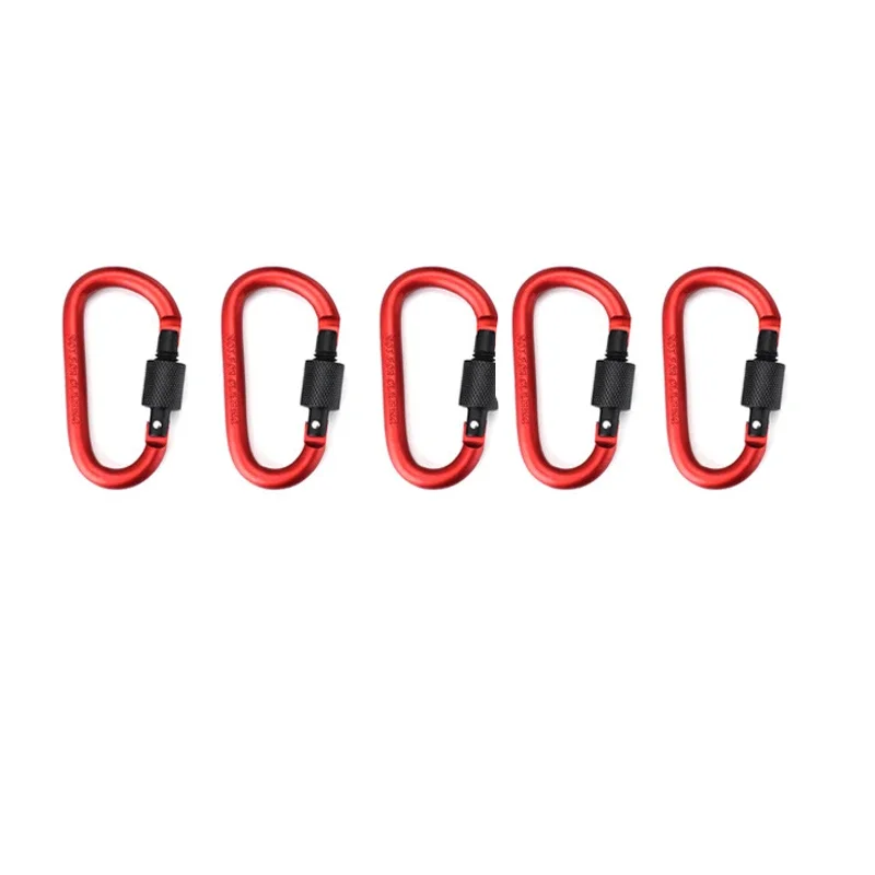 D Ring Keychain Clips Aluminum Carabiner Hooks 5 or 10 Pack 18 D Ring Keychain Clips Aluminum Carabiner Hooks 5 or 10 Pack - view 18