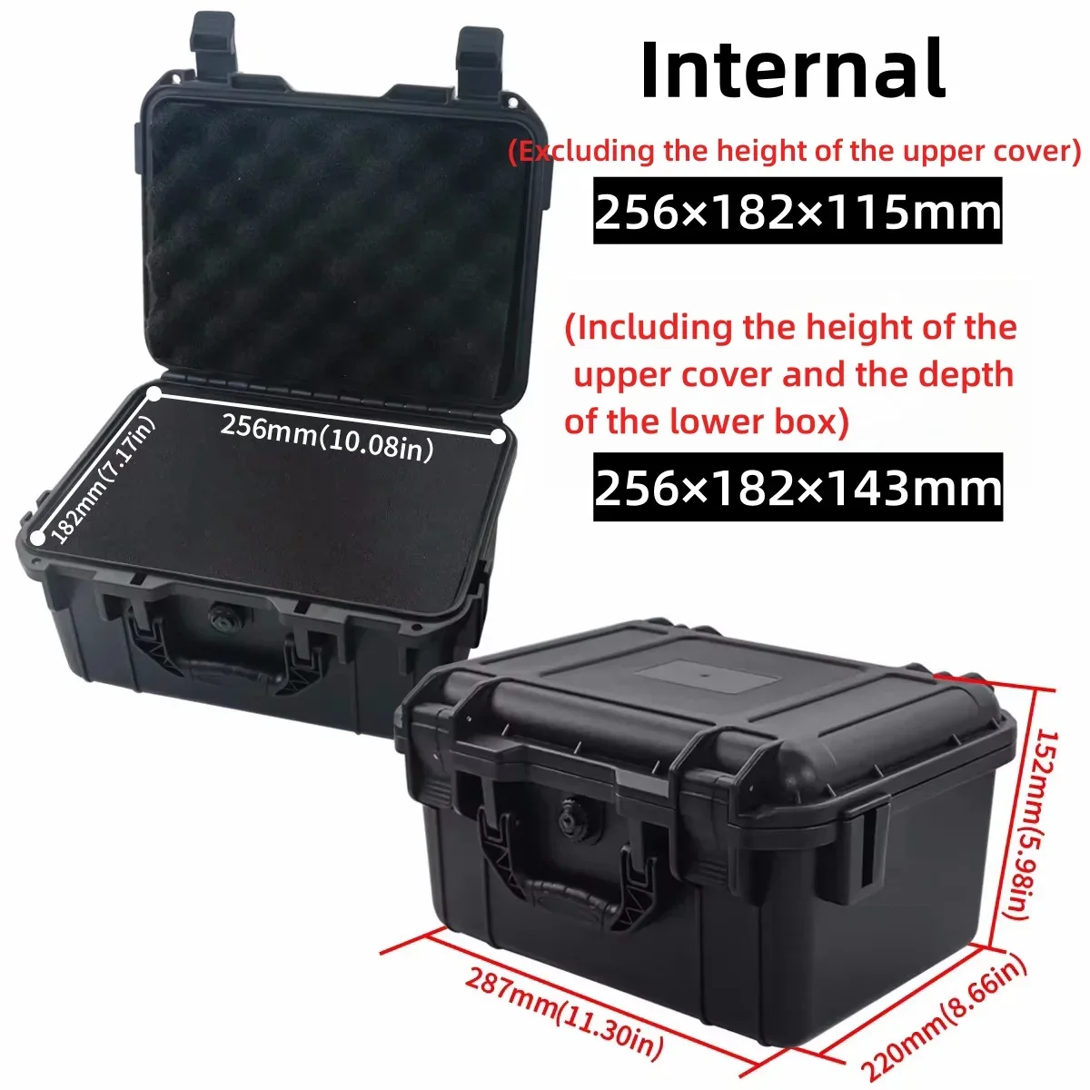 Waterproof Hard Carry Case with Pre-Cut Sponge, 6 Sizes 11 Waterproof Hard Carry Case with Pre-Cut Sponge, 6 Sizes - view 11