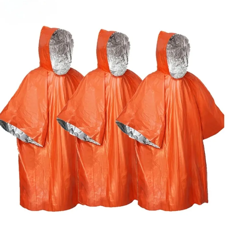 Emergency Insulation Poncho with Whistle and Drawstring Bag 5 Emergency Insulation Poncho with Whistle and Drawstring Bag - view 5