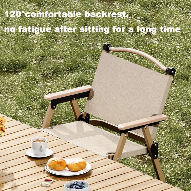 Carbon Steel Camping Chair with Wood Grain Design, 1 or 2 Pack 4 Carbon Steel Camping Chair with Wood Grain Design, 1 or 2 Pack - view 4