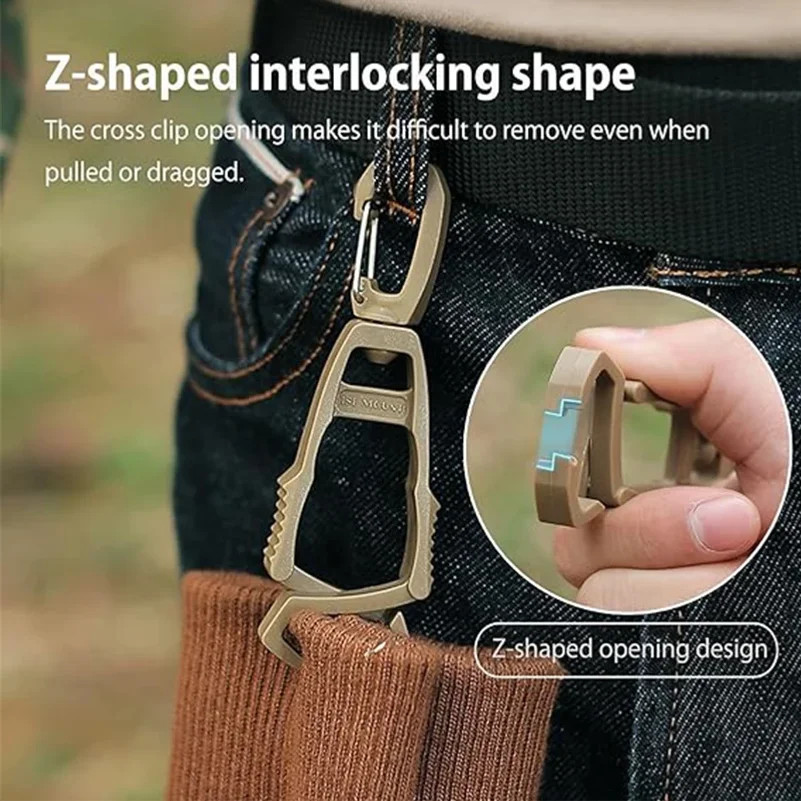 Work Glove Clip Holder Z Shape Anti Drop Belt Clamp Pack 2 Work Glove Clip Holder Z Shape Anti Drop Belt Clamp Pack - view 2
