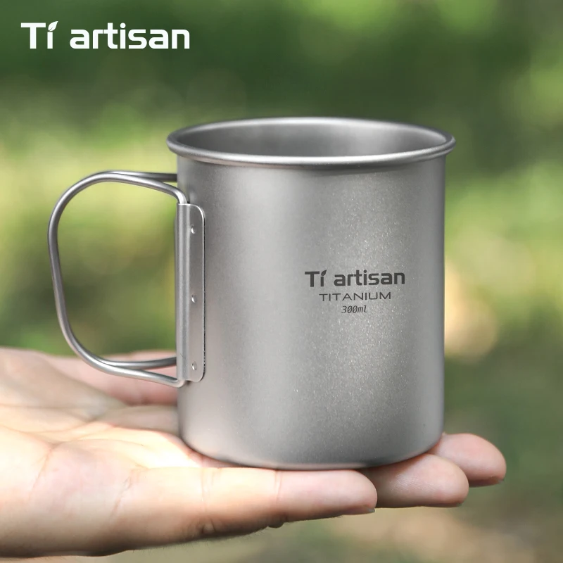 Folding Handle Titanium Mug for Camping, 200ml to 750ml 4 Folding Handle Titanium Mug for Camping, 200ml to 750ml - view 4
