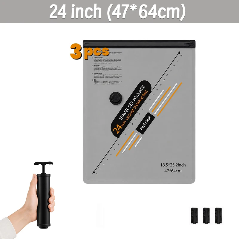 Hand Pump Vacuum Bags Set with Triple Seal Anti Backflow Valve 9 Hand Pump Vacuum Bags Set with Triple Seal Anti Backflow Valve - view 9