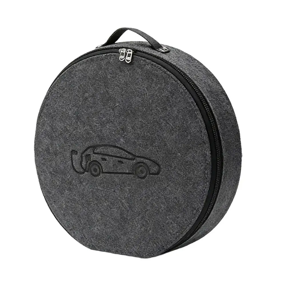 Leather EV Charger Bag in Round or Square Leather or Felt 9 Leather EV Charger Bag in Round or Square Leather or Felt - view 9