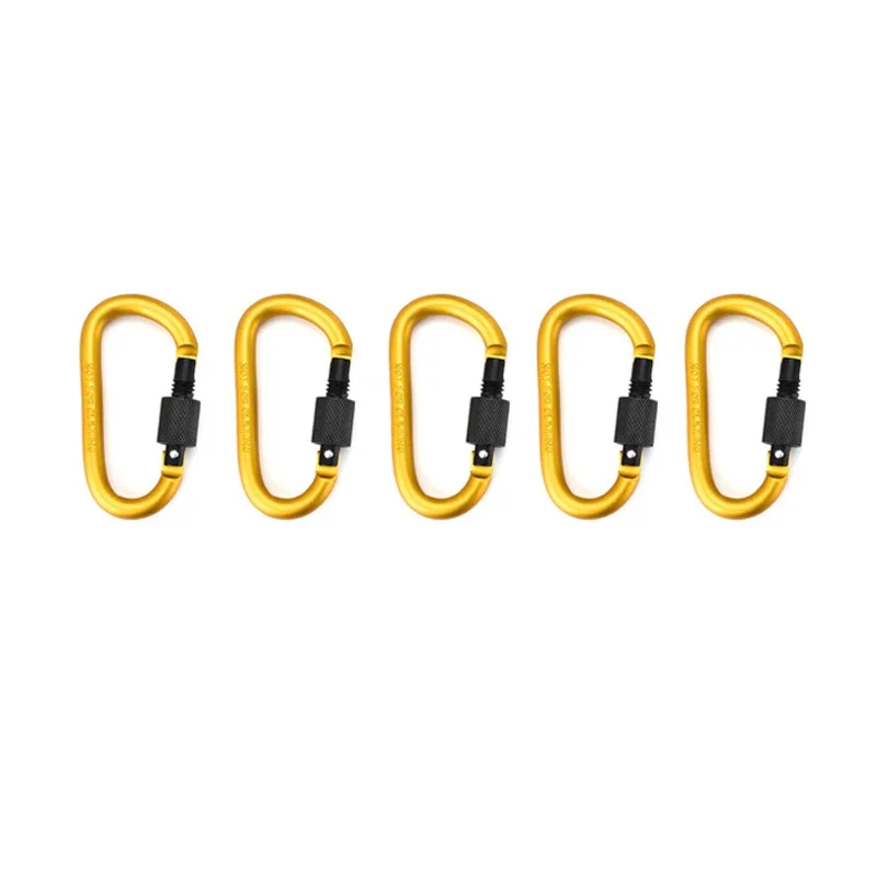 D Ring Keychain Clips Aluminum Carabiner Hooks 5 or 10 Pack 10 D Ring Keychain Clips Aluminum Carabiner Hooks 5 or 10 Pack - view 10